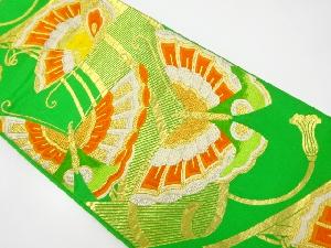 アンティーク　御簾に蝶模様織り出し袋帯（材料）